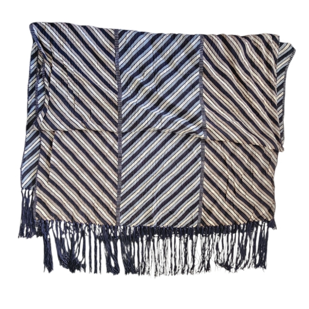 Giorgio Armani Diagonal Striped Silk Scarf Giorgio Armani Diagonal Striped Silk Scarf